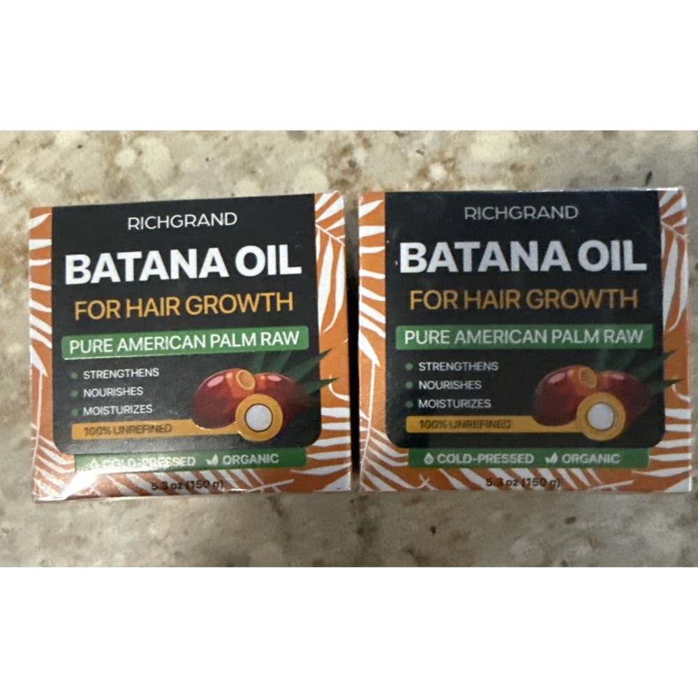 100% Raw & Organic‎ Dr Sebi Batana Oil - Cold-Pressed & Pure 2 Pack